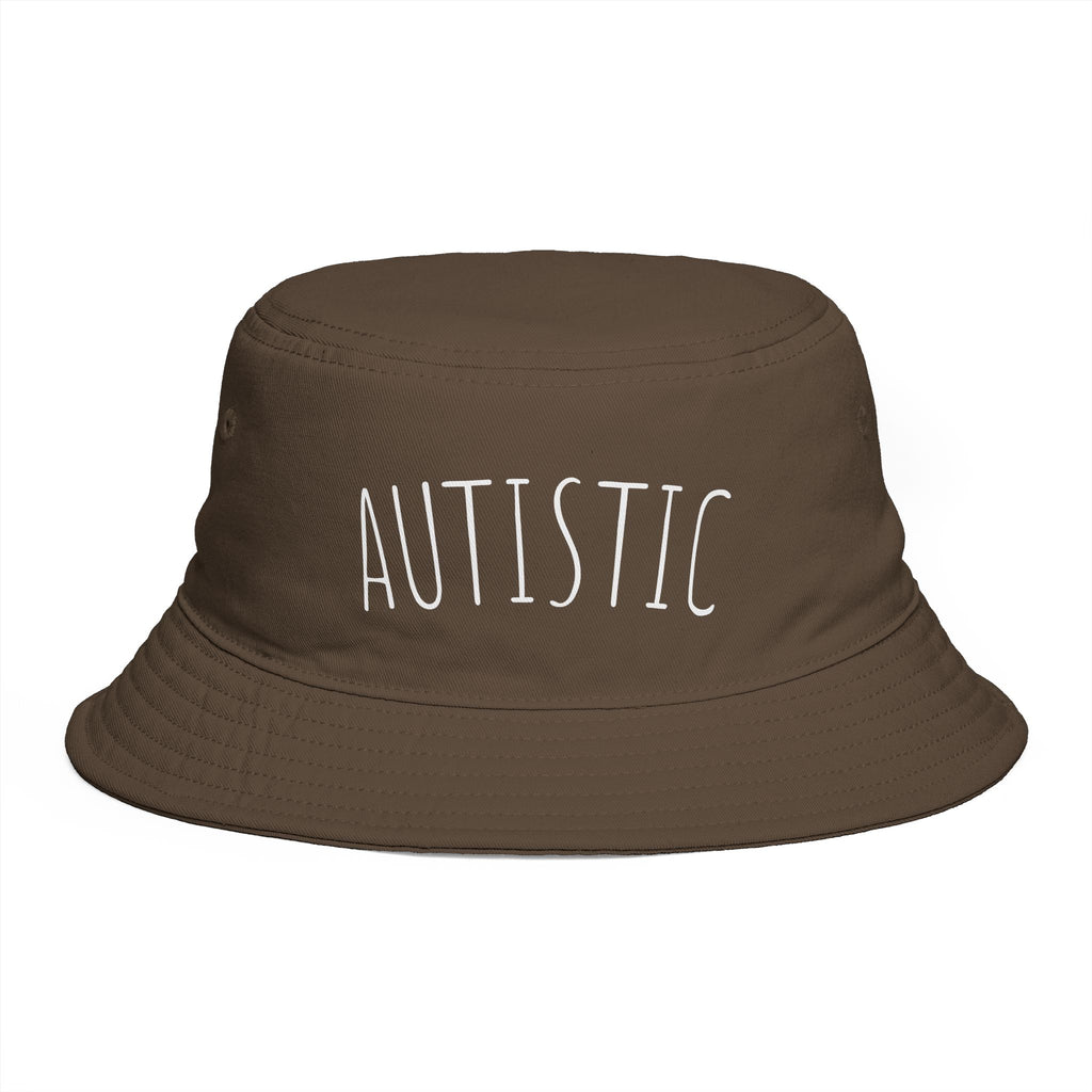 AUTISTIC— Minimal Streetwear Brown Sun Hat