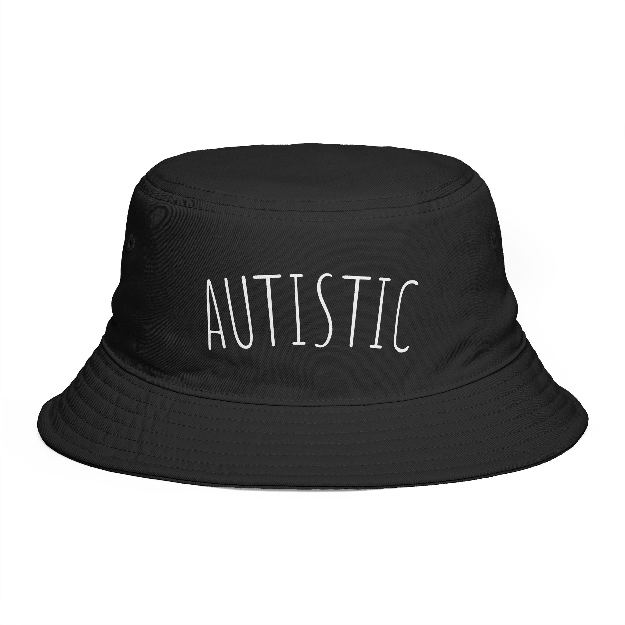 AUTISTIC— Minimal Streetwear Brown Sun Hat