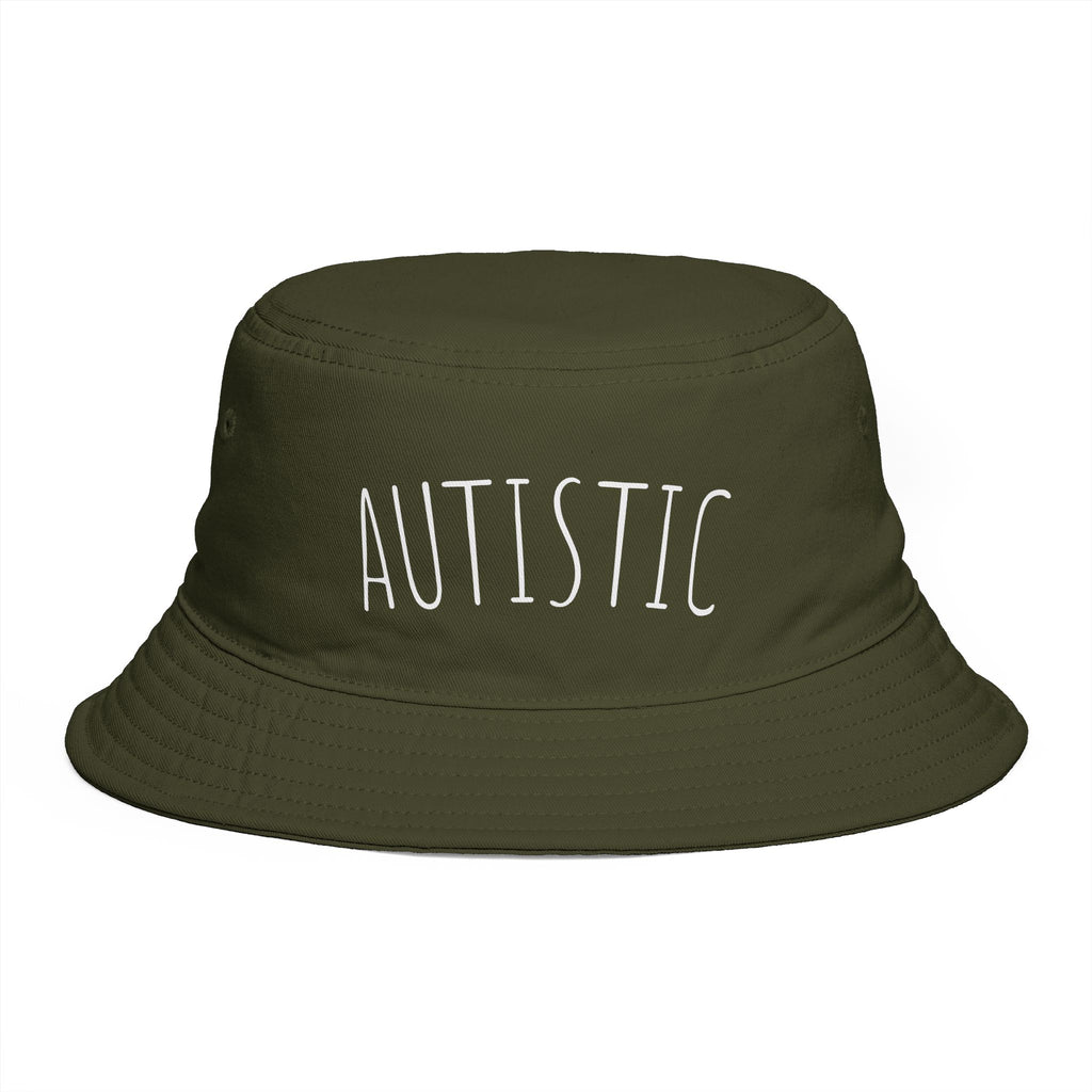 AUTISTIC— Minimal Streetwear Brown Sun Hat