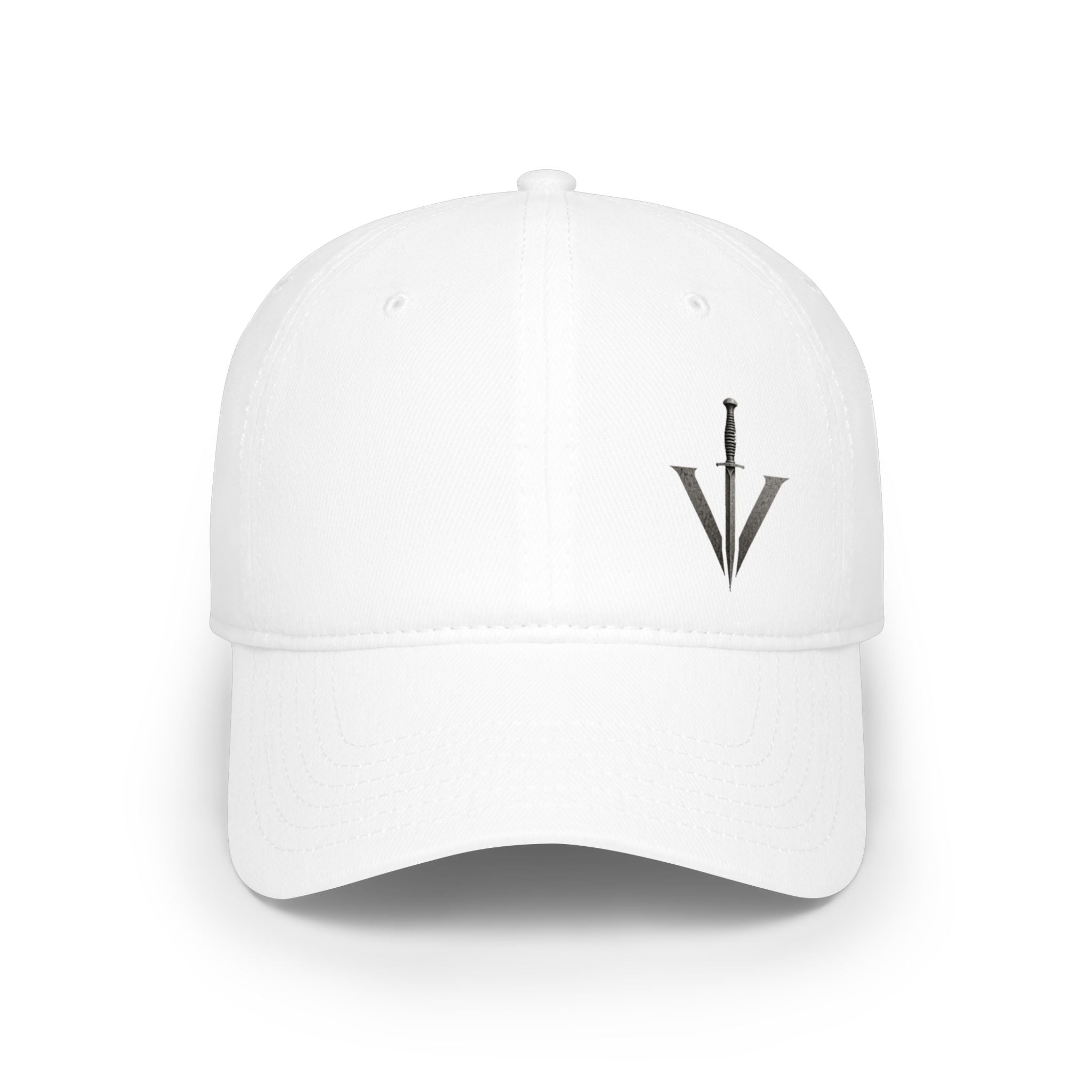 Embroidered Sword Crest Low Profile Baseball Cap