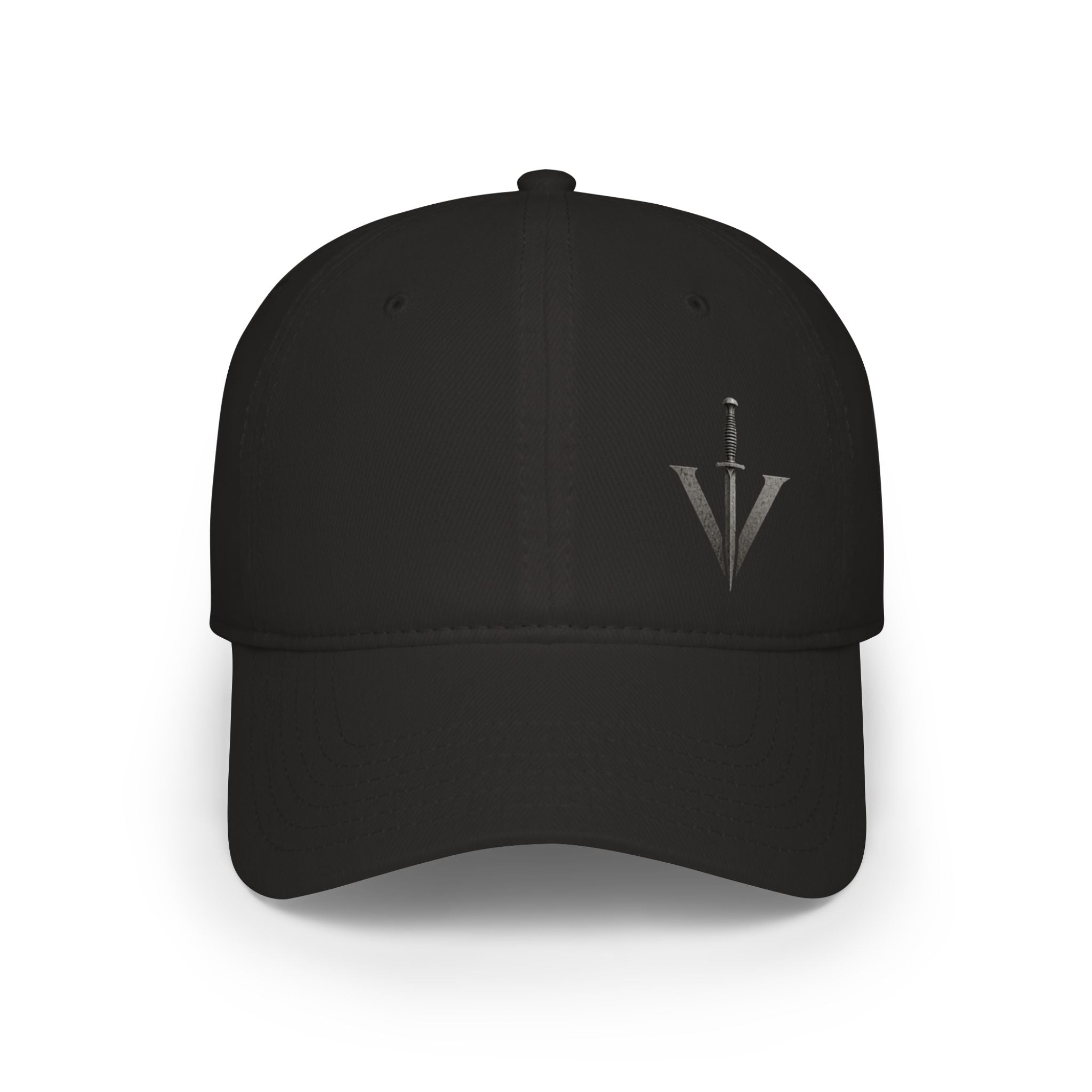 Embroidered Sword Crest Low Profile Baseball Cap