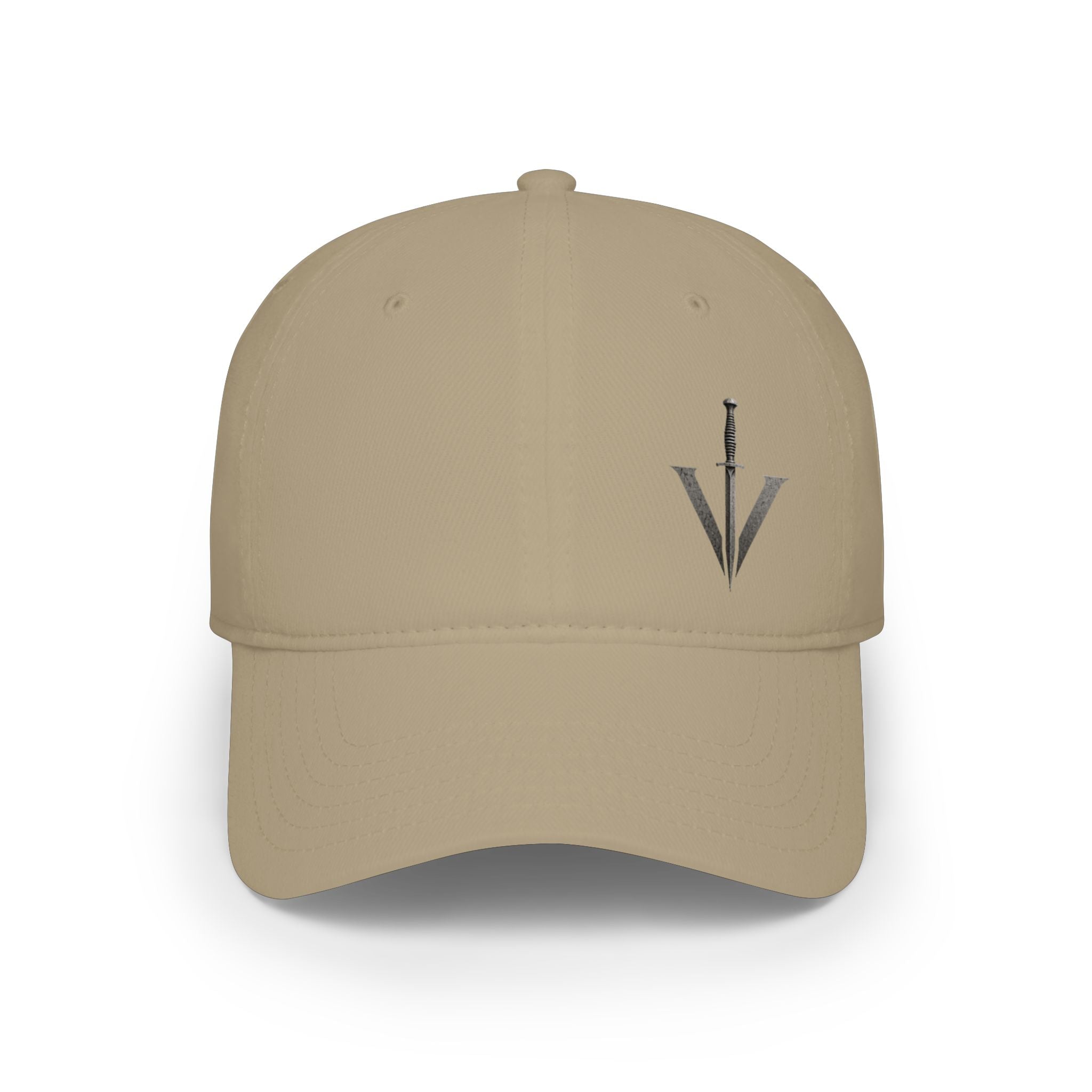 Embroidered Sword Crest Low Profile Baseball Cap
