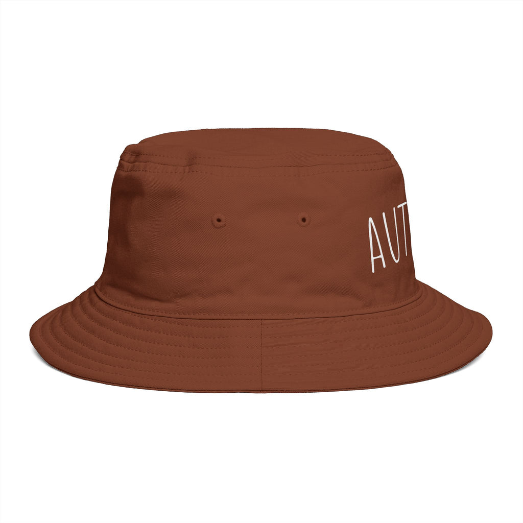 AUTISTIC— Minimal Streetwear Brown Sun Hat