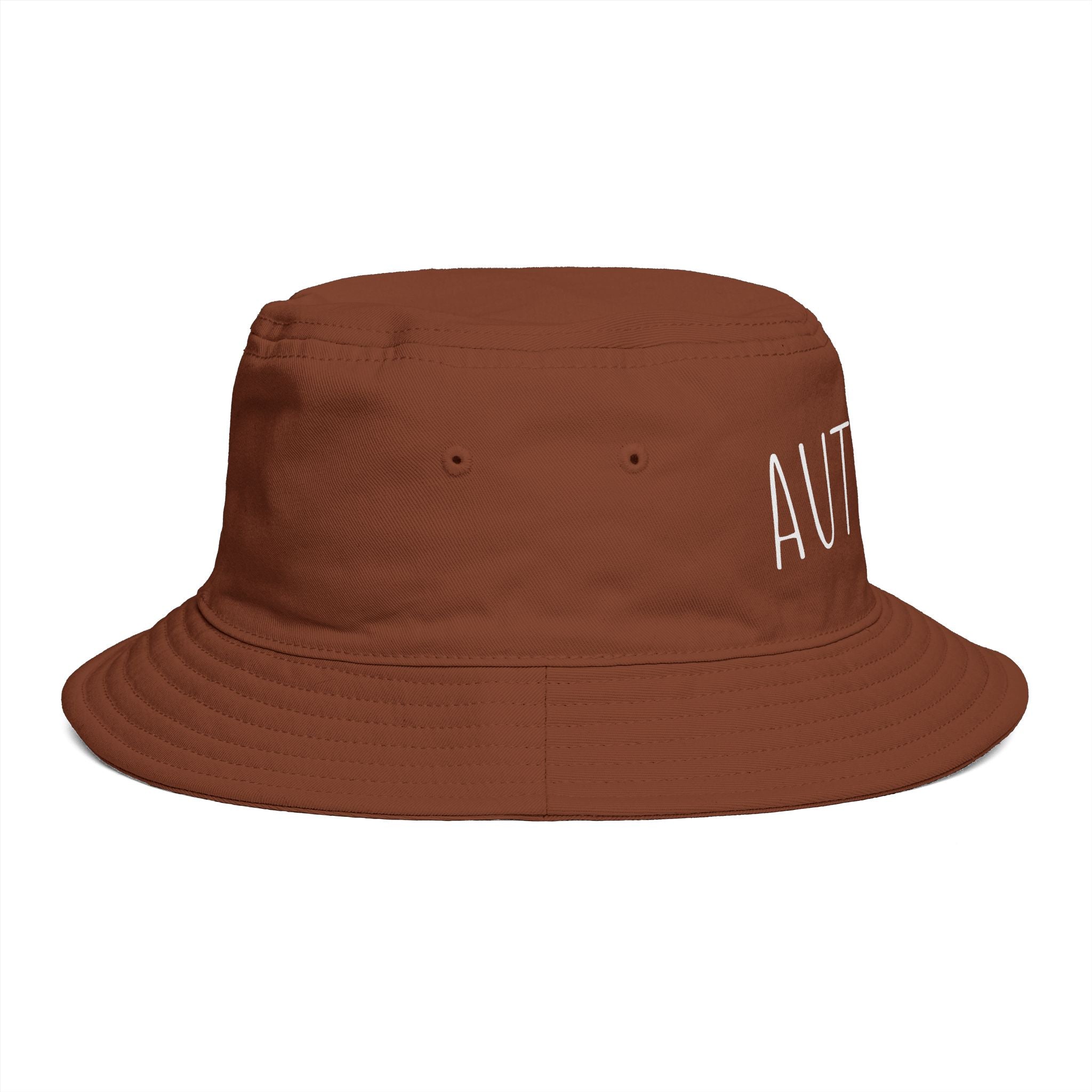 AUTISTIC— Minimal Streetwear Brown Sun Hat