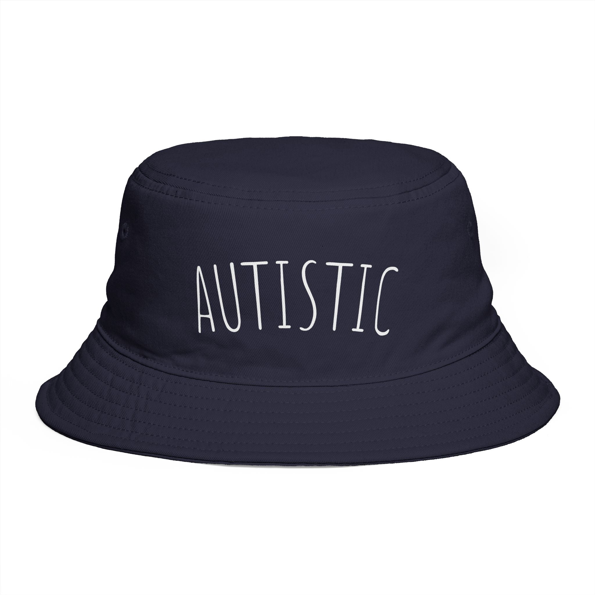 AUTISTIC— Minimal Streetwear Brown Sun Hat