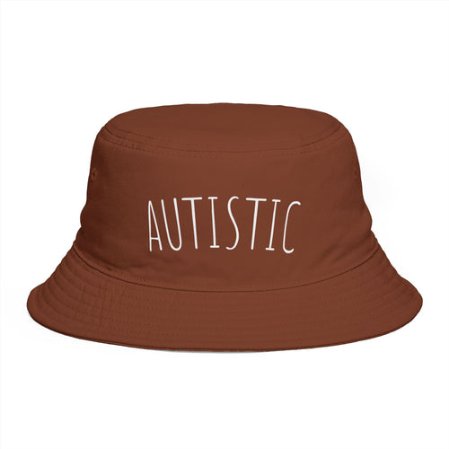 AUTISTIC— Minimal Streetwear Brown Sun Hat