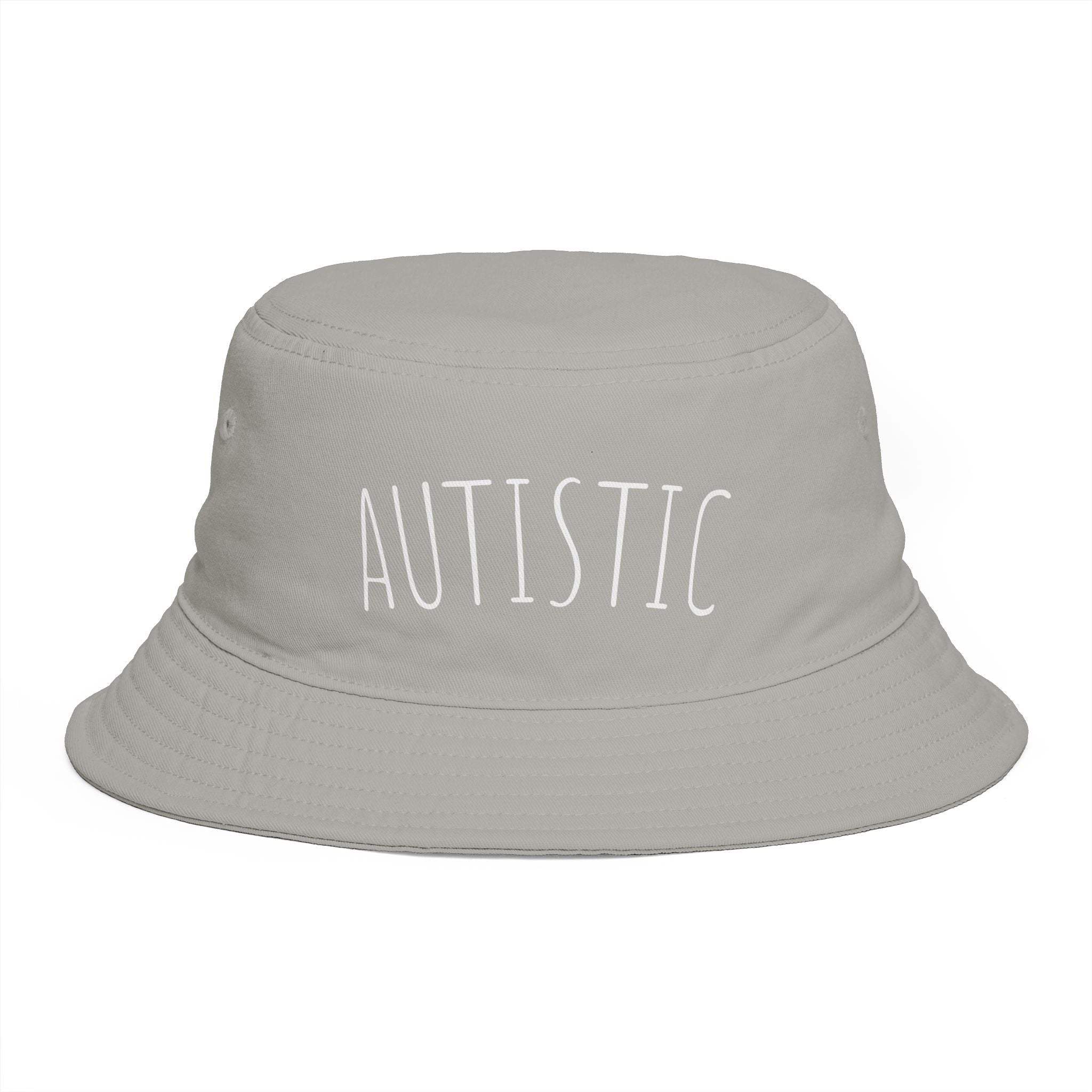AUTISTIC— Minimal Streetwear Brown Sun Hat