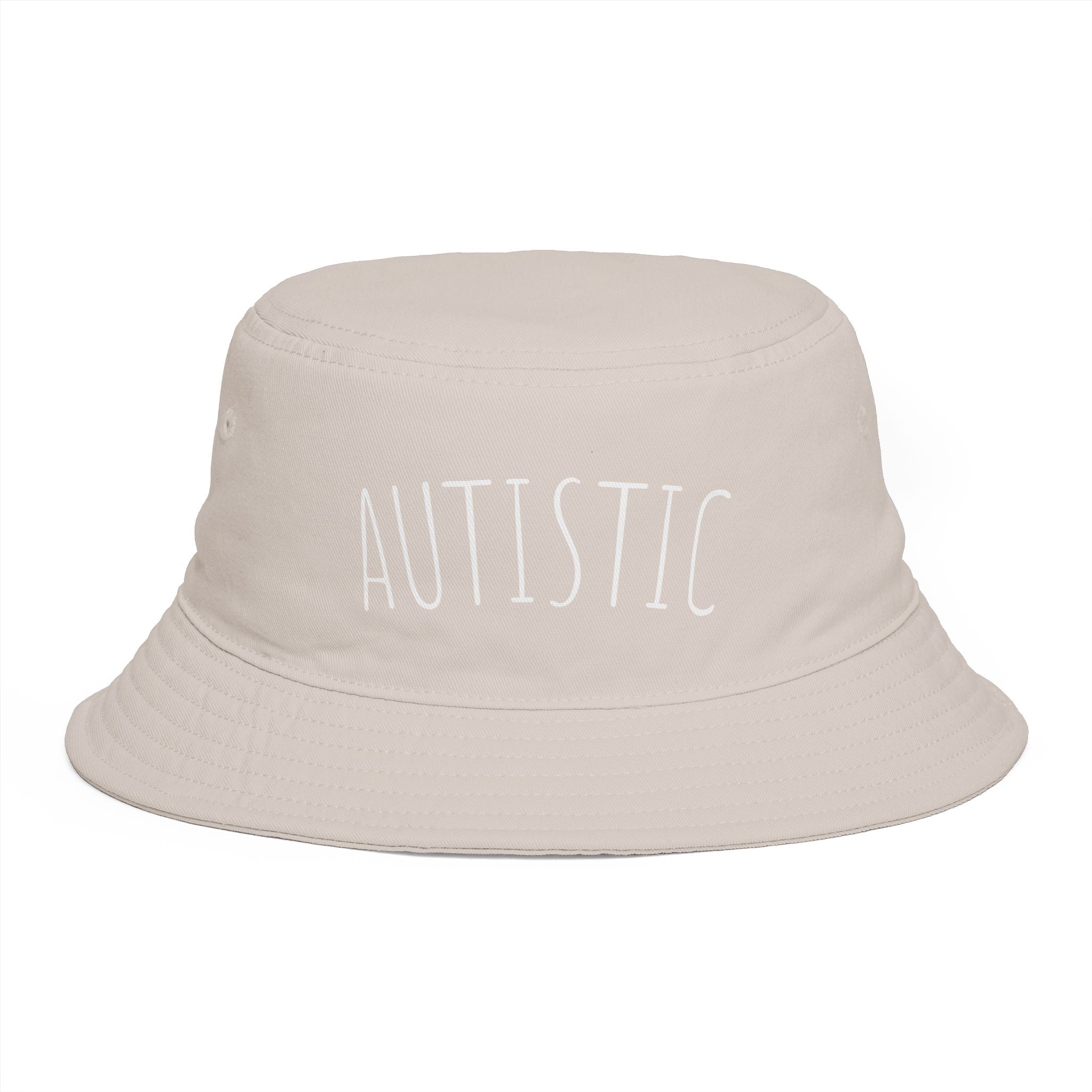 AUTISTIC— Minimal Streetwear Brown Sun Hat